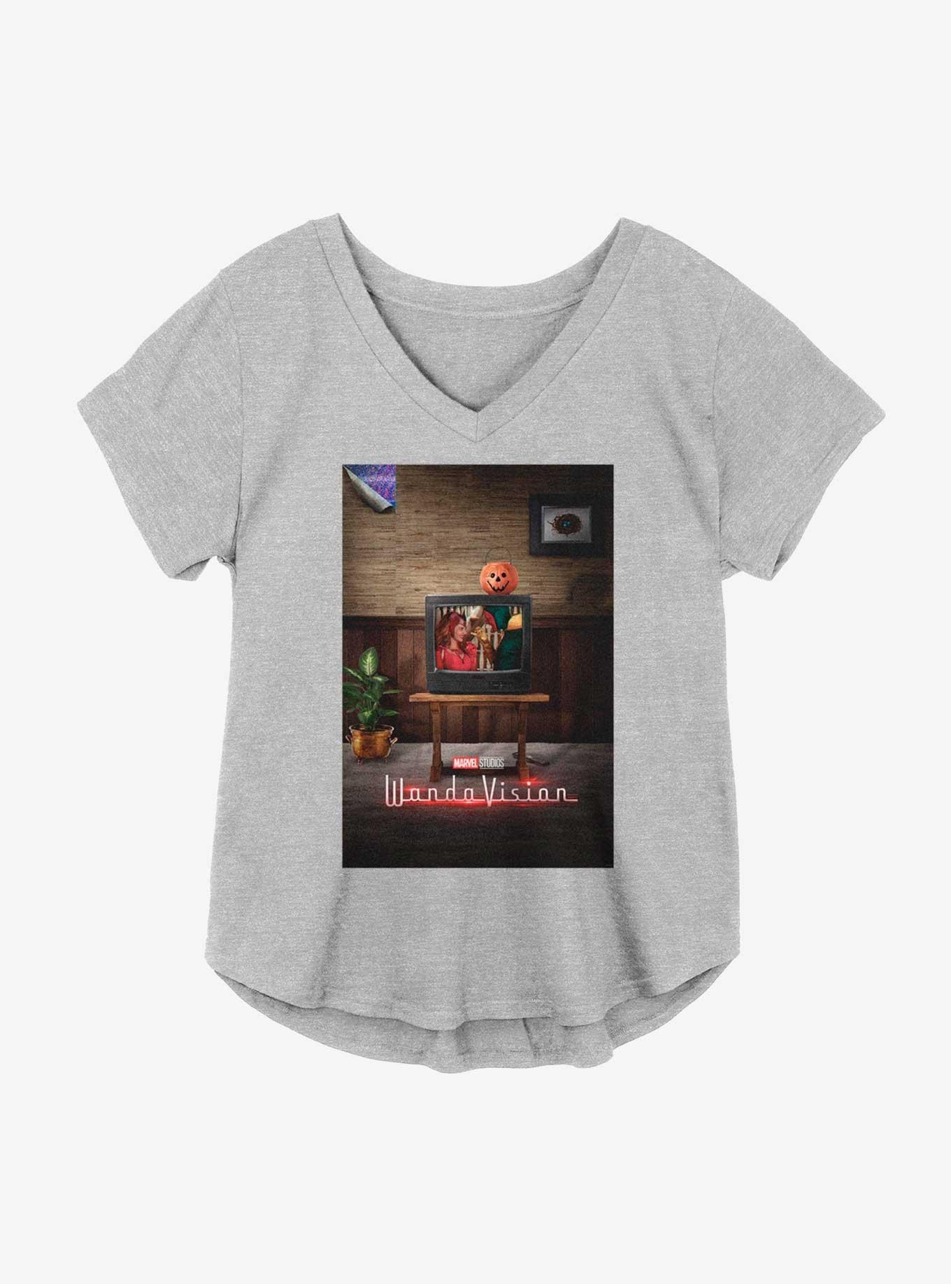 Marvel WandaVision Halloween Episode Poster Girls Plus Size T-Shirt, HEATHER GR, hi-res