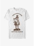 Yellowstone Man On Horse Brown T-Shirt, WHITE, hi-res