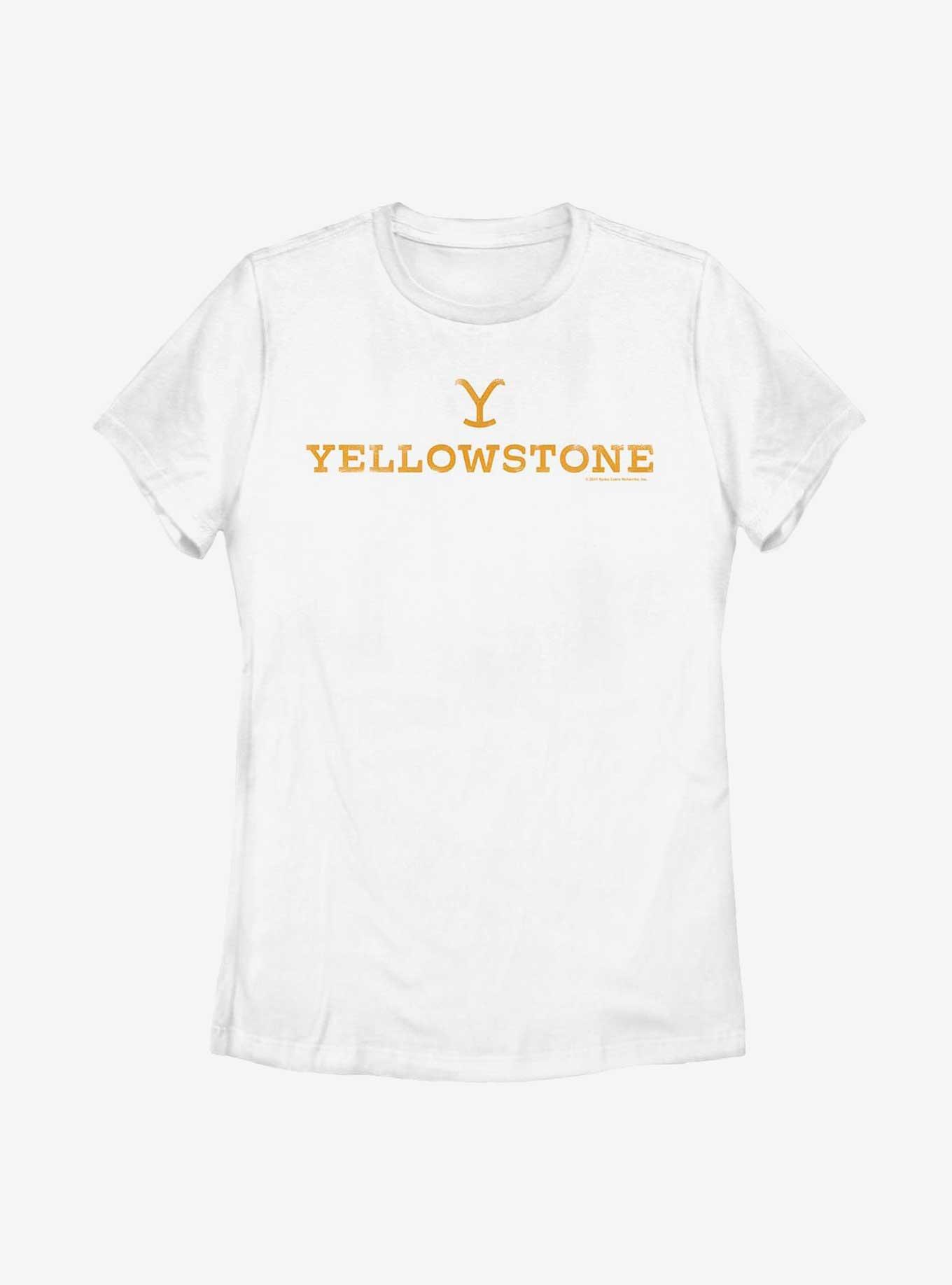 Yellowstone Logo Womens T-Shirt, WHITE, hi-res