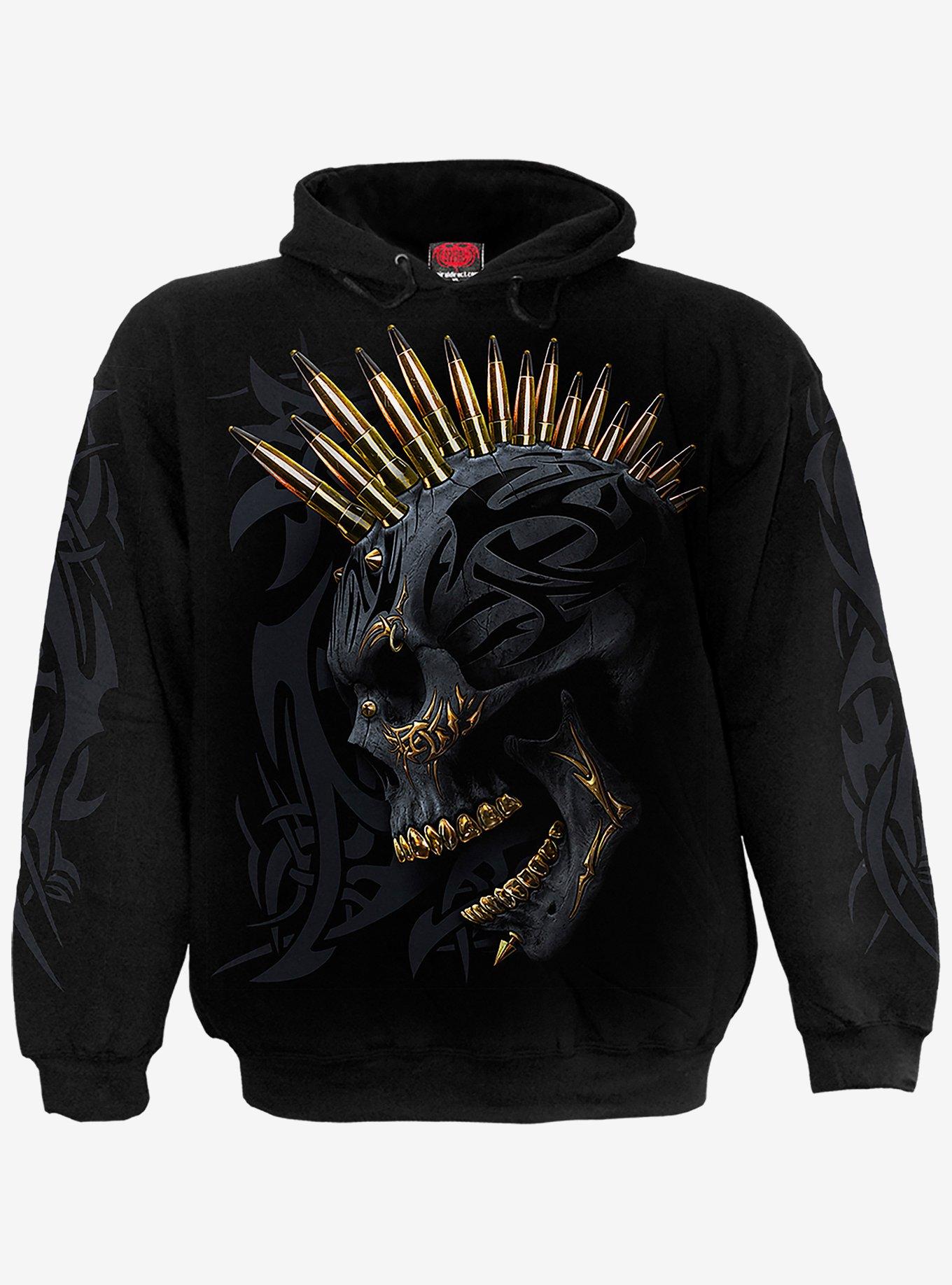 Black Gold Skull Hoodie, , hi-res