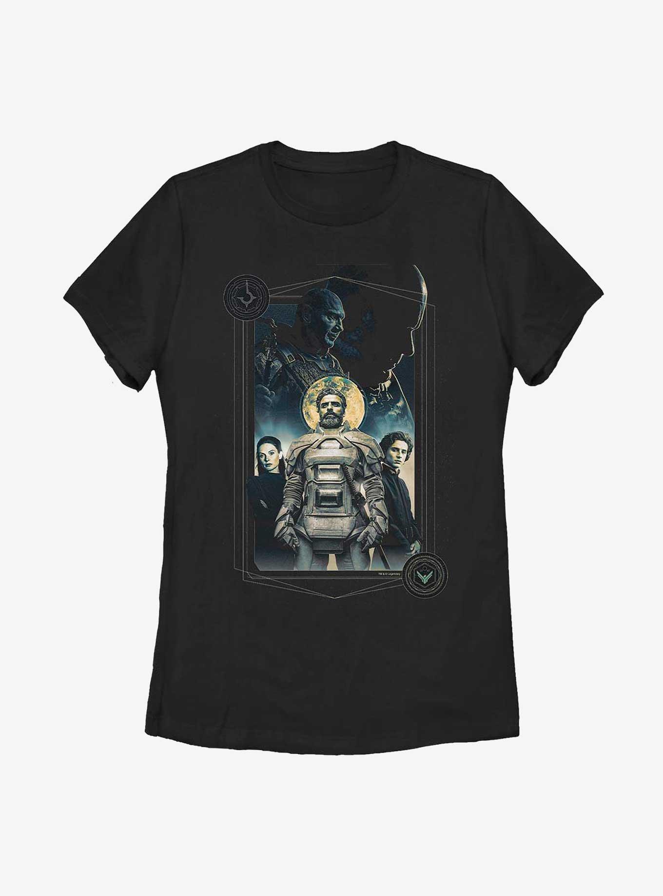 Dune Character Poster Womens T-Shirt, BLACK, hi-res