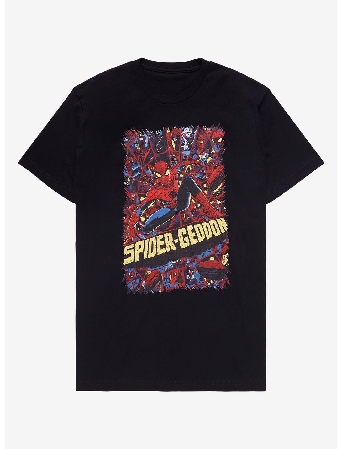 Marvel Spider-Man Spider-Geddon Collage T-Shirt - BoxLunch Exclusive, BLACK, hi-res