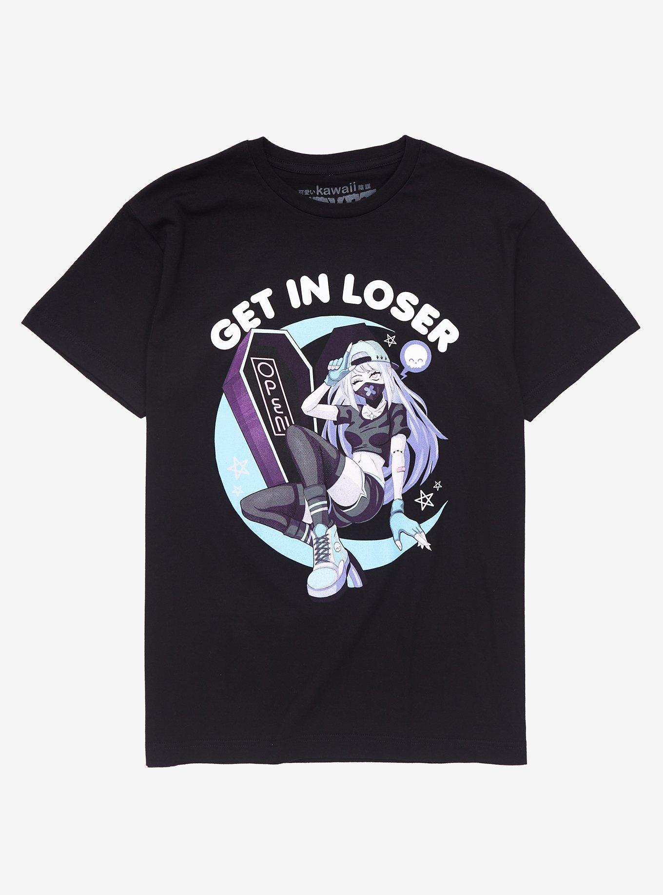 Get In Loser T-Shirt by Kawaii Krpyt, BLACK, hi-res