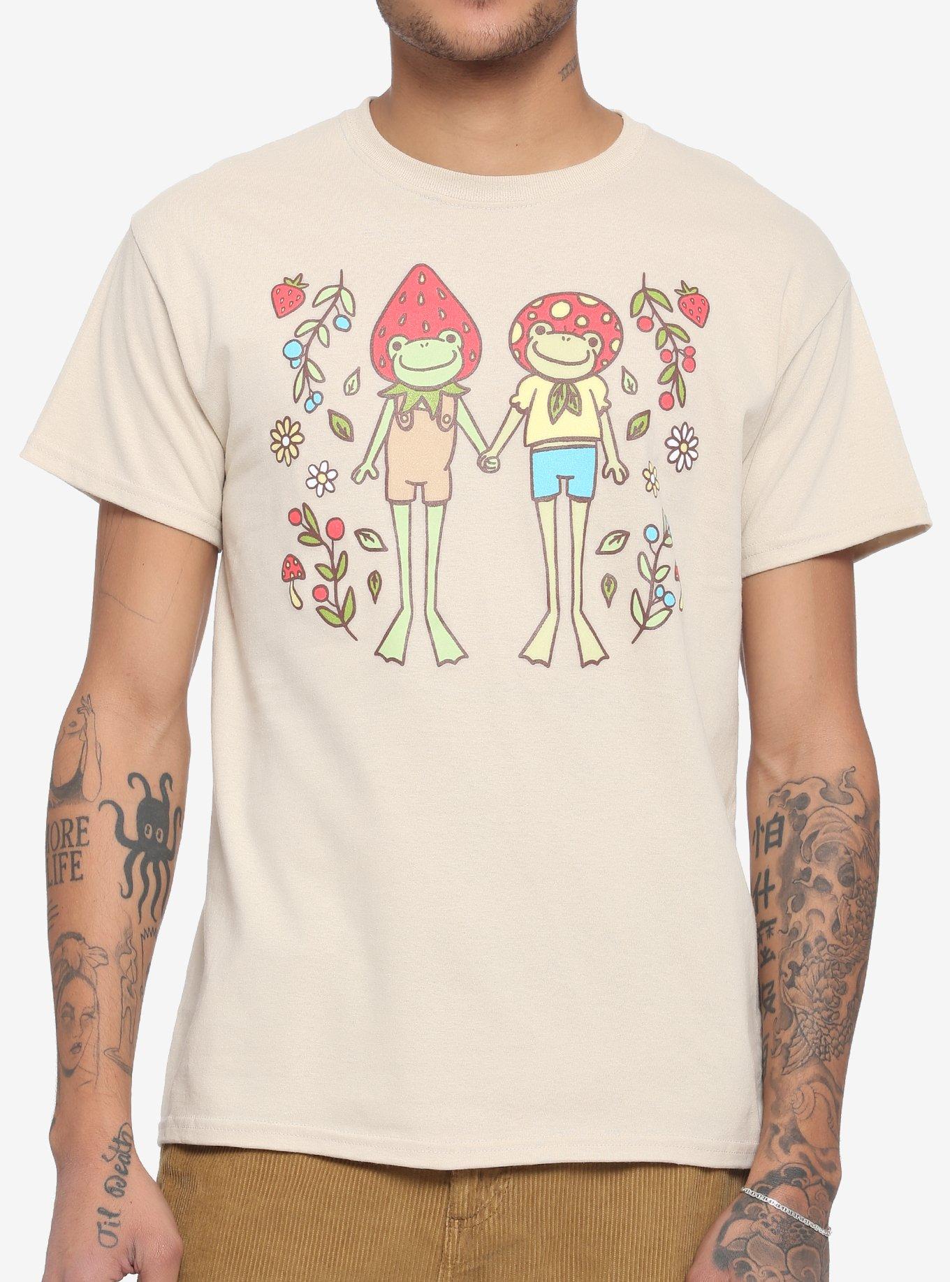 Cottage Frog Friends T-Shirt, BLACK, hi-res