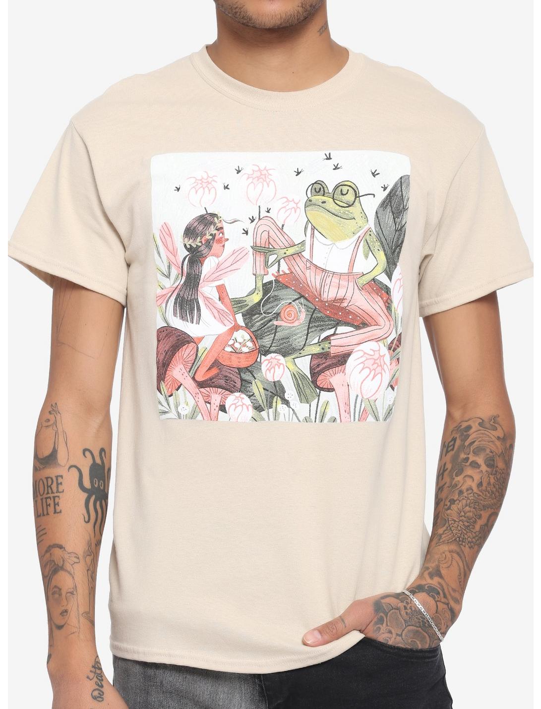 Fairy & Frog Friends T-Shirt By Iz Ptica, BLACK, hi-res