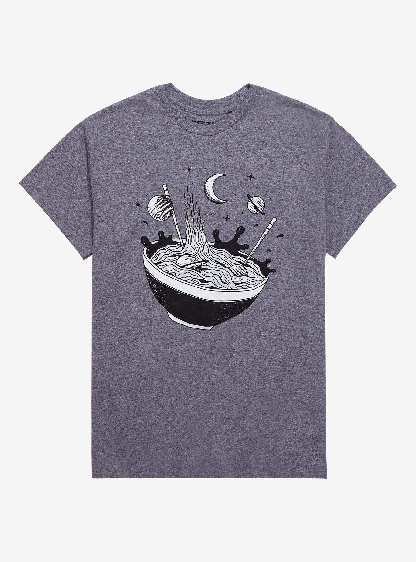 Space Ramen T-Shirt By Spacey Gracey, BLACK, hi-res