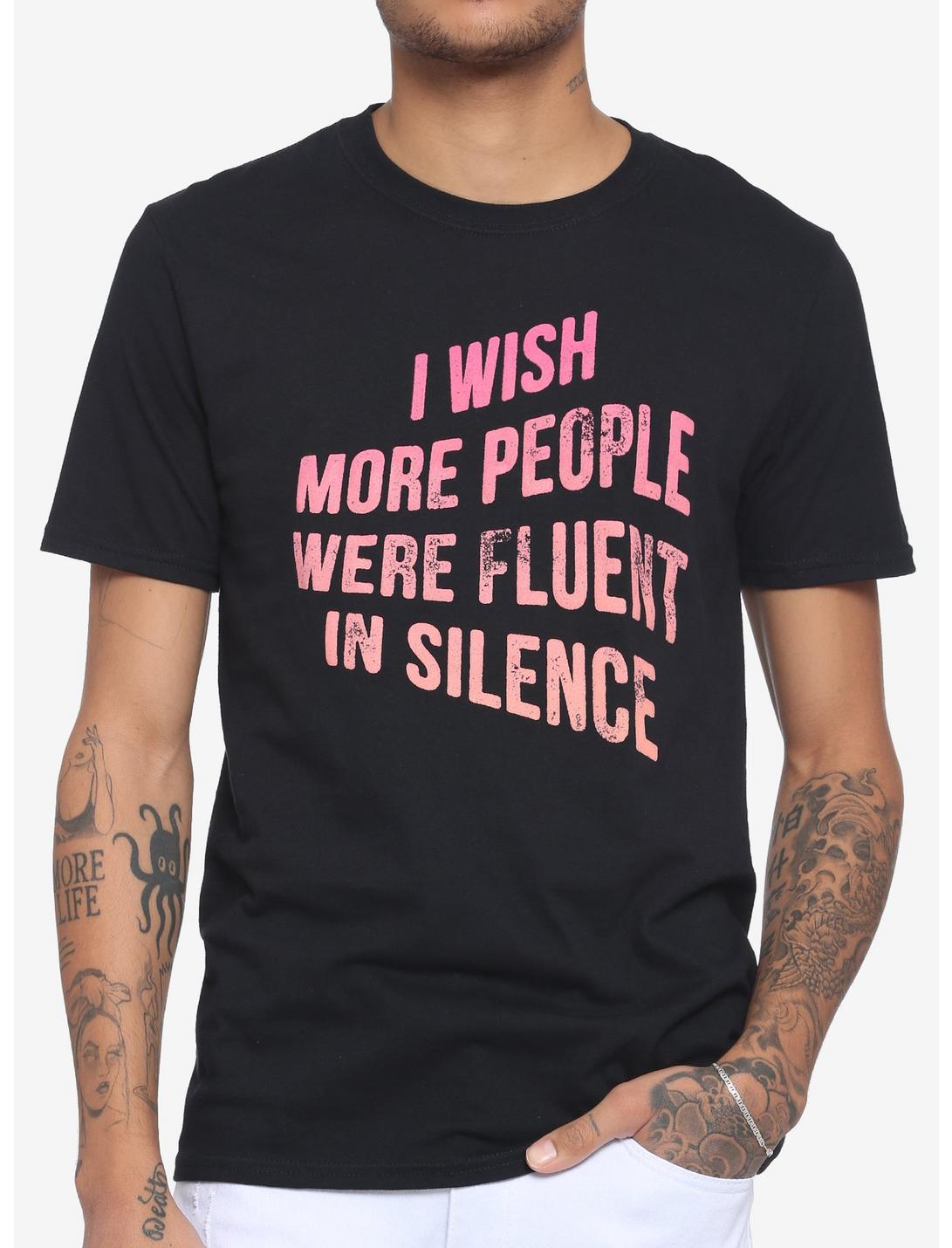 Fluent In Silence T-Shirt, BLACK, hi-res