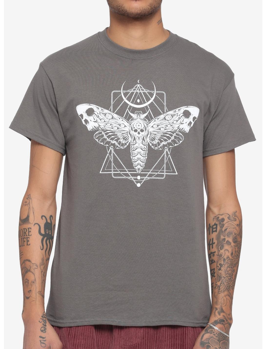 Surreal Death Moth T-Shirt By Von Kowen, BLACK, hi-res