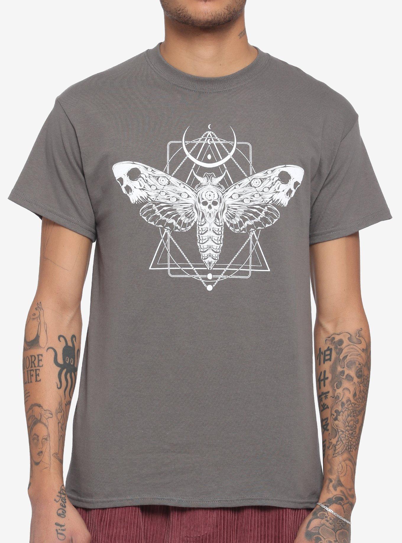 Surreal Death Moth T-Shirt By Von Kowen, BLACK, hi-res