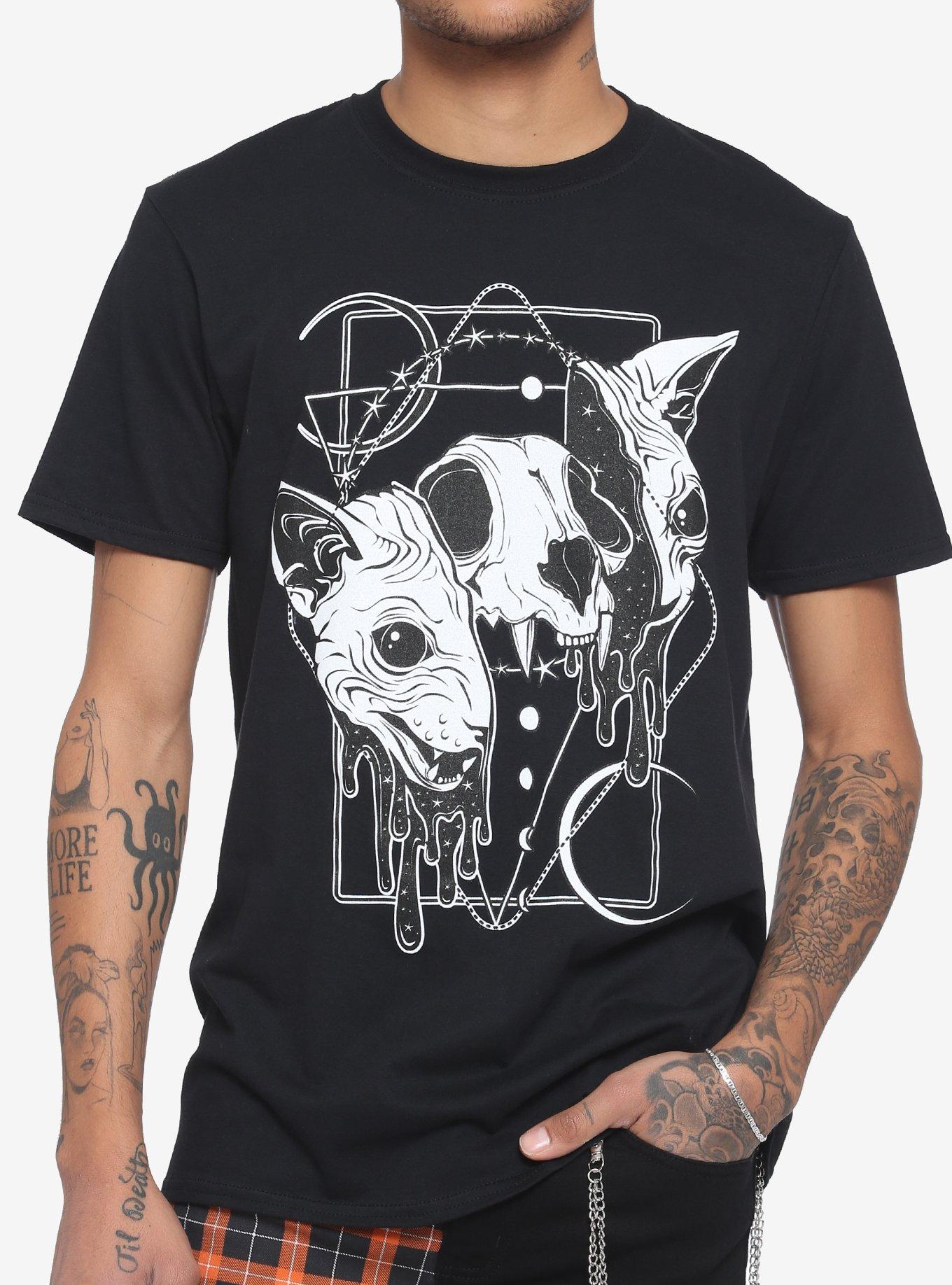 Cosmic Sphynx Kitty T-Shirt By Von Kowen, BLACK, hi-res