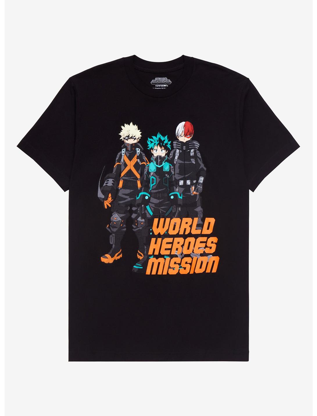 My Hero Academia: World Heroes' Mission Stealth Suits T-Shirt - BoxLunch Exclusive, BLACK, hi-res
