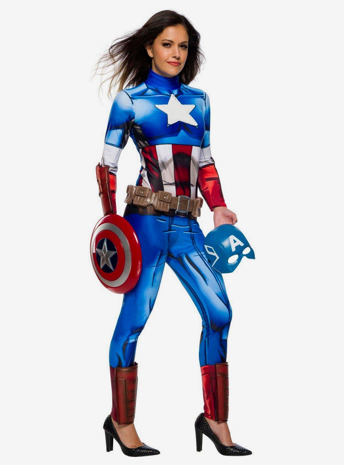 Marvel Captain America Costume, BLUE, hi-res