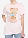 Bear Sewing Boyfriend Fit Girls T-Shirt By Bright Bat Design, MULTI, hi-res