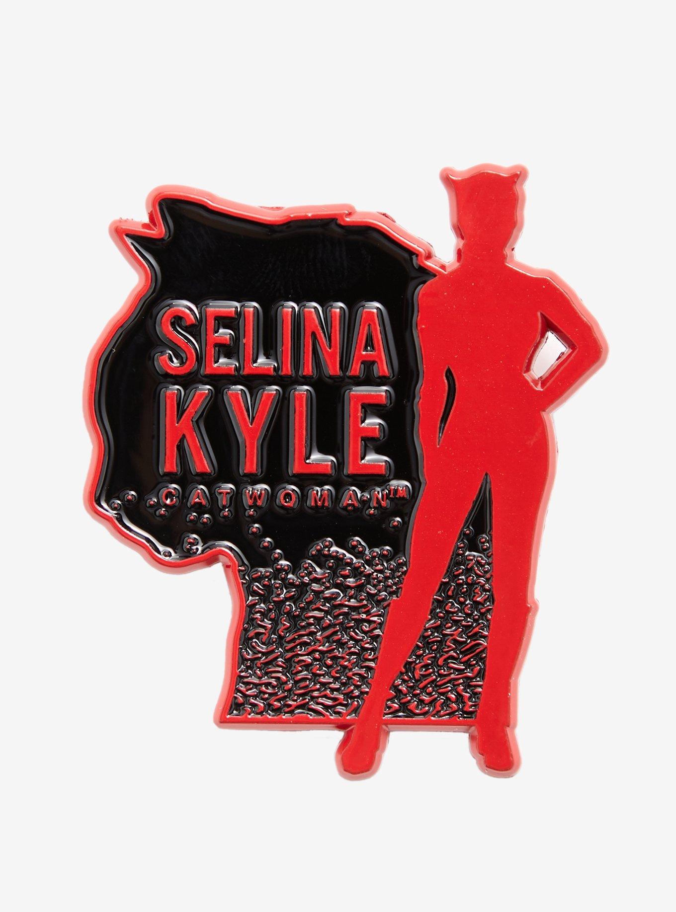 DC Comics The Batman Selina Kyle Catwoman Silhouette Enamel Pin - BoxLunch Exclusive, , hi-res