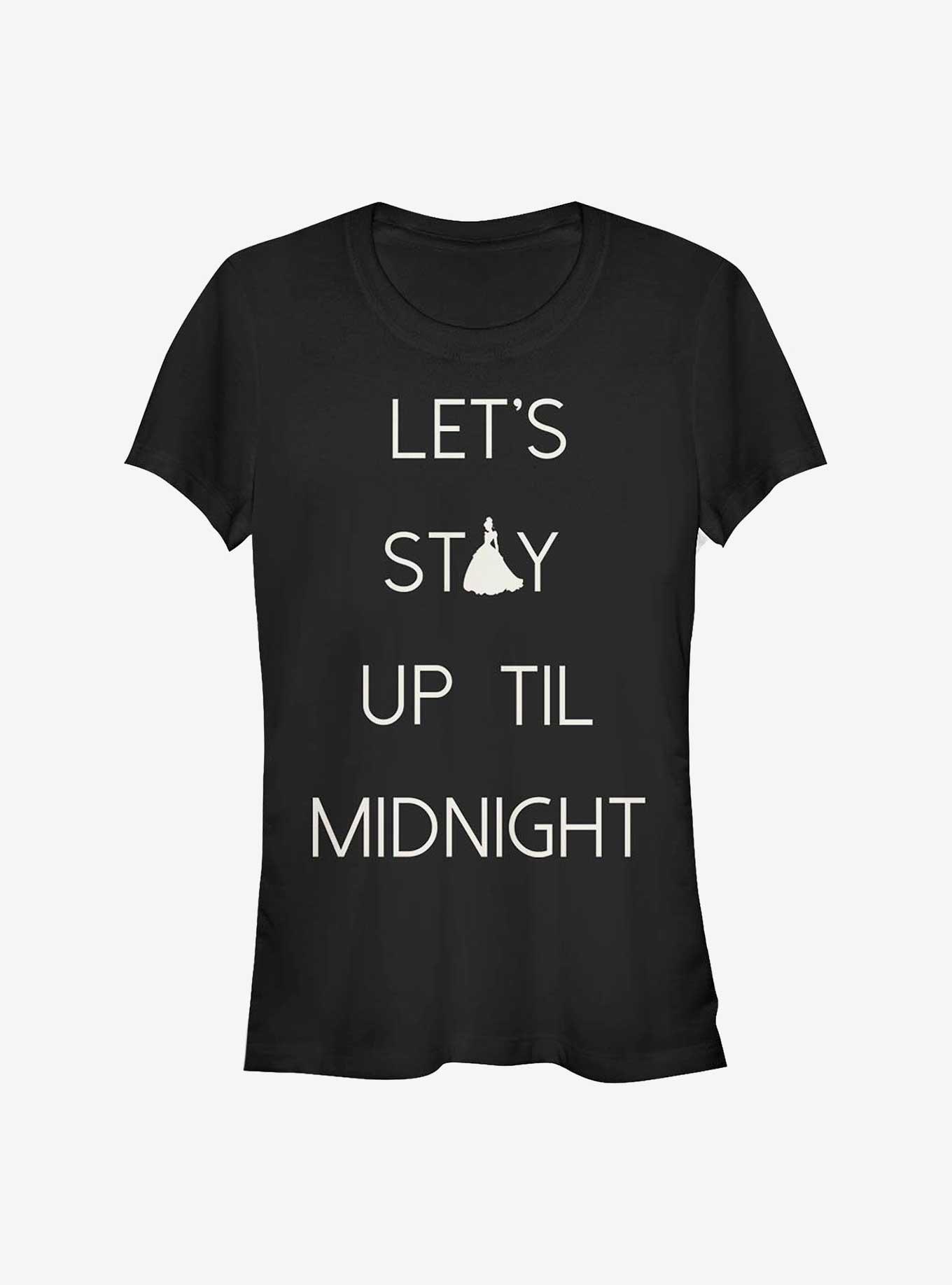 Disney Cinderella Lets Stay Up Til Midnight Girls T-Shirt, BLACK, hi-res