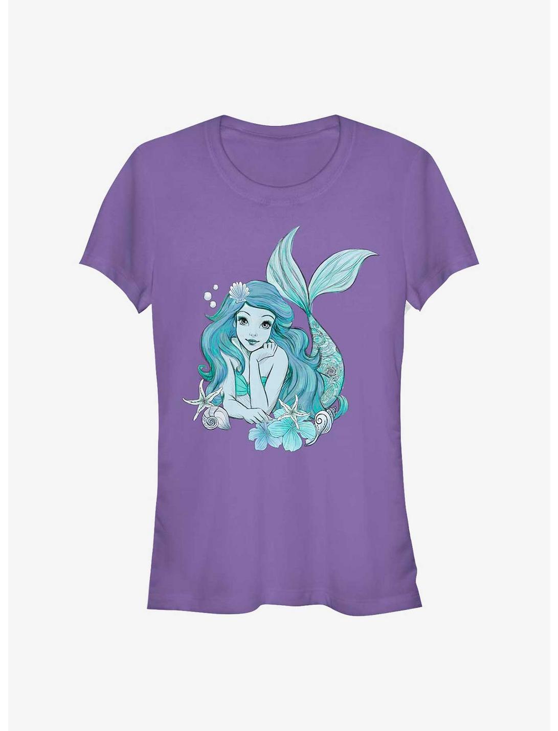 Disney The Little Mermaid Sea Ariel Girls T-Shirt, PURPLE, hi-res