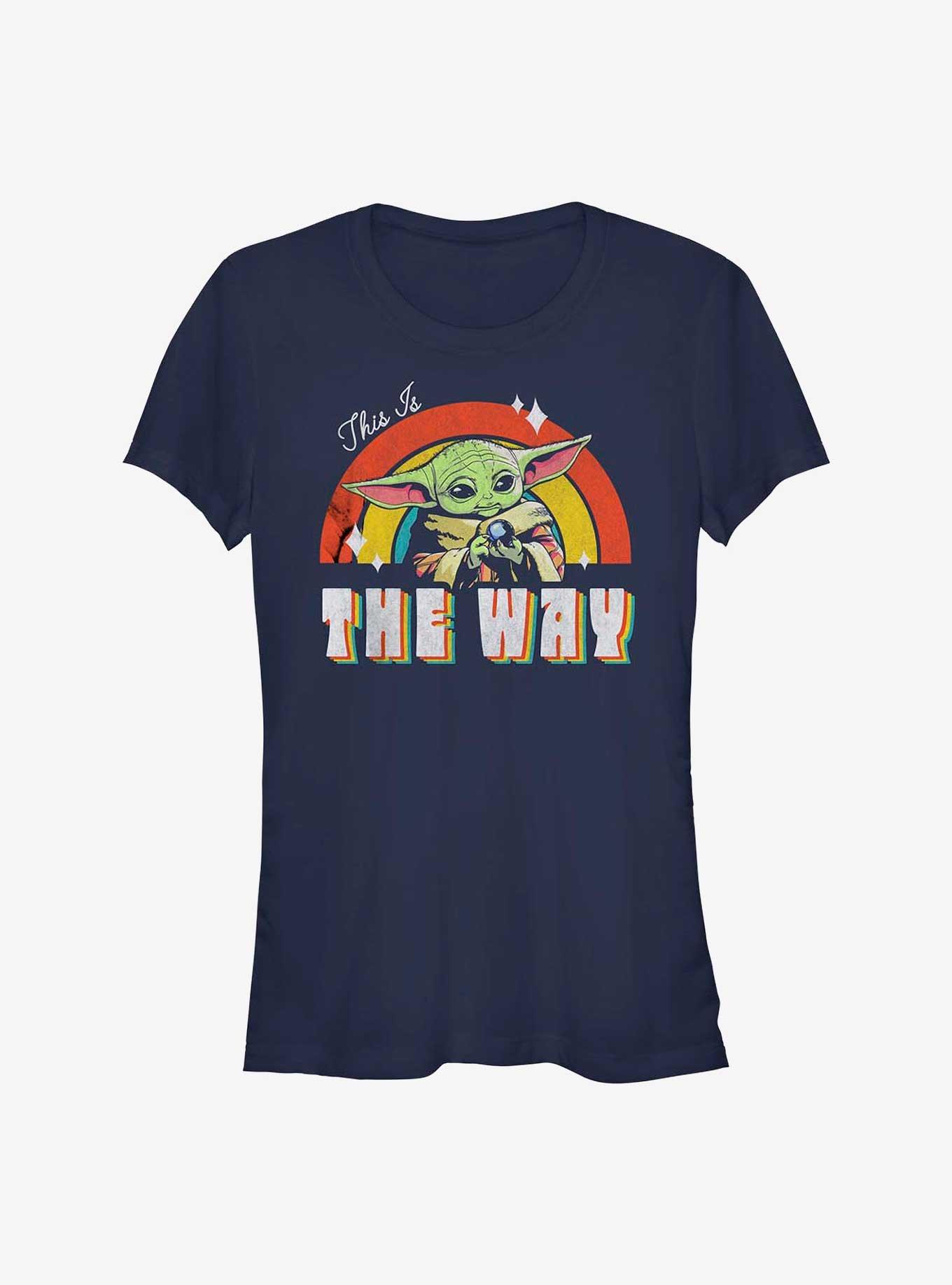 Star Wars The Mandalorian This Is The Way Rainbow T-Shirt, NAVY, hi-res
