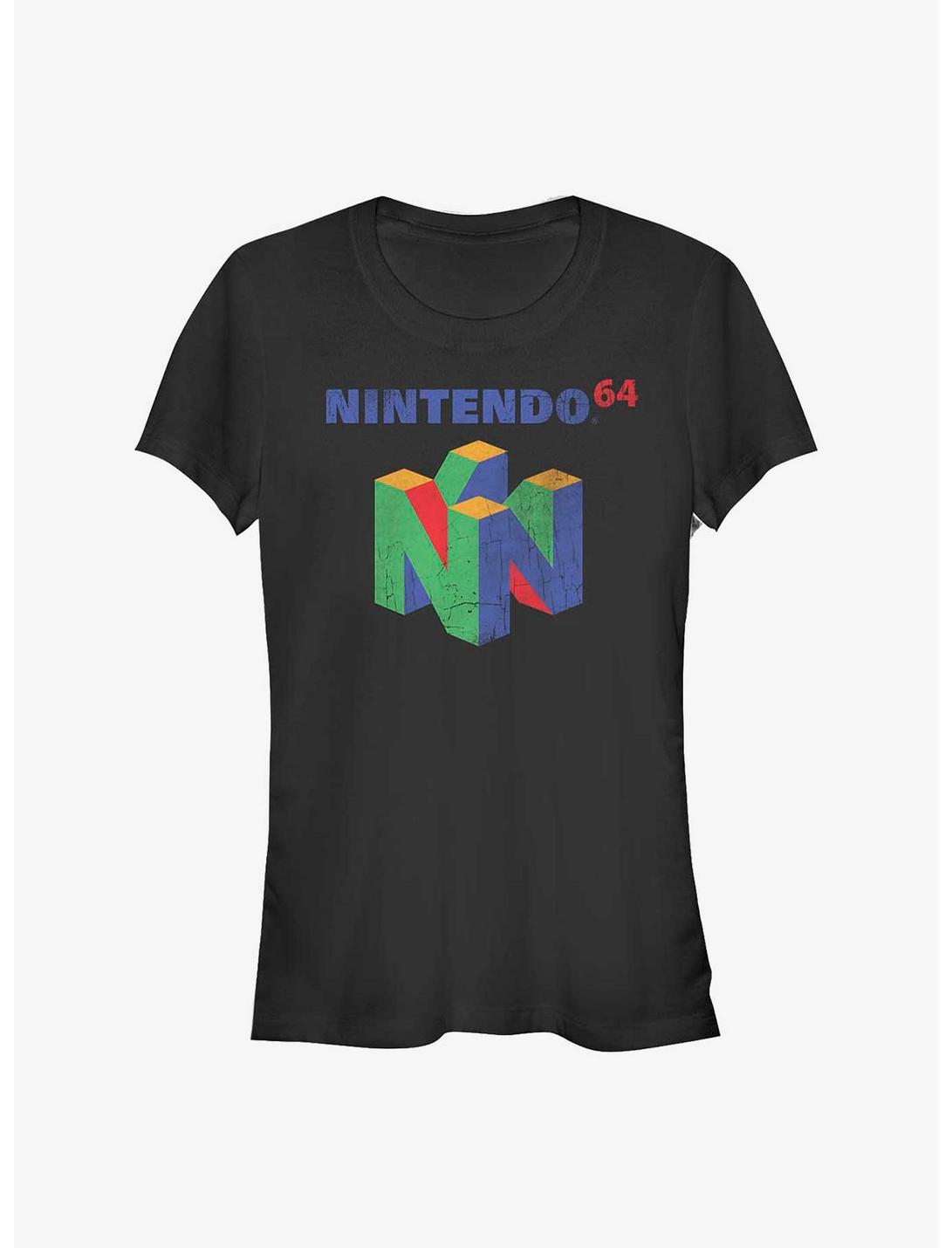 Nintendo N64 Logo Girls T-Shirt, BLACK, hi-res