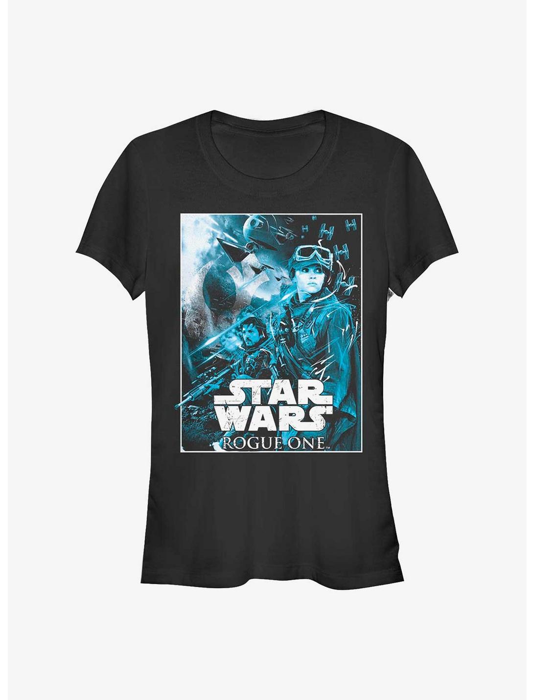 Star Wars Rogue One: A Star Wars Story Fight For Scarif Girls T-Shirt, BLACK, hi-res
