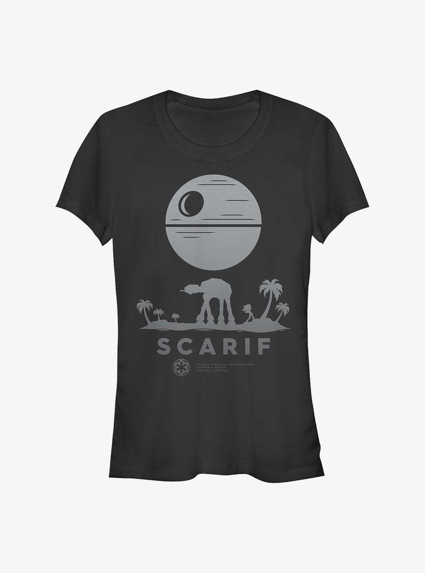 Star Wars Rogue One: A Star Wars Story Scarif Scene Girls T-Shirt, BLACK, hi-res