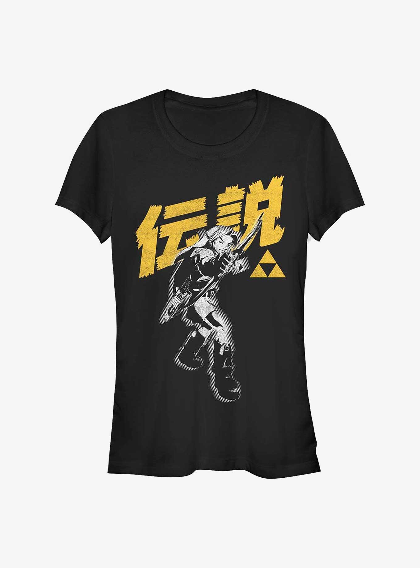 Nintendo Zelda Bow Legend Link Girls T-Shirt, BLACK, hi-res