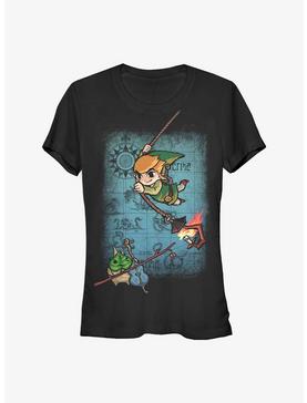 Nintendo Zelda Map Swing Girls T-Shirt, , hi-res