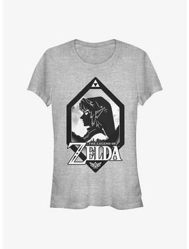 Nintendo Zelda Silhouette Shield Girls T-Shirt, ATH HTR, hi-res