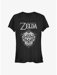 Nintendo Zelda Shield Girls T-Shirt, BLACK, hi-res
