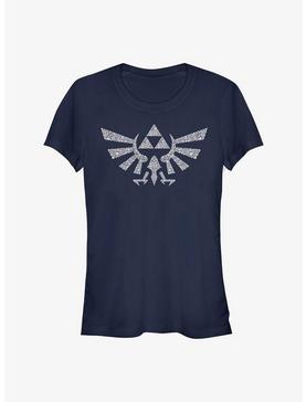 Nintendo Zelda Symbolled Crest Girls T-Shirt, , hi-res