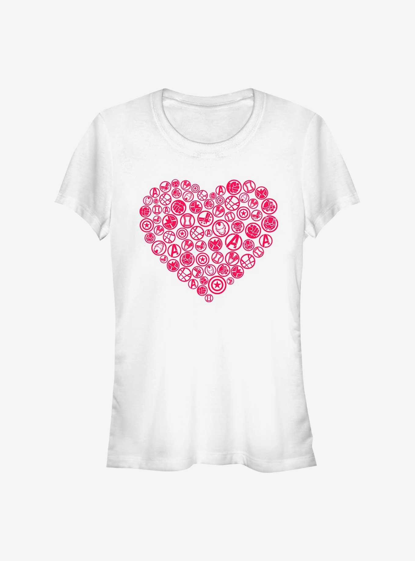 Marvel Avengers Heart Icons Girls T-Shirt