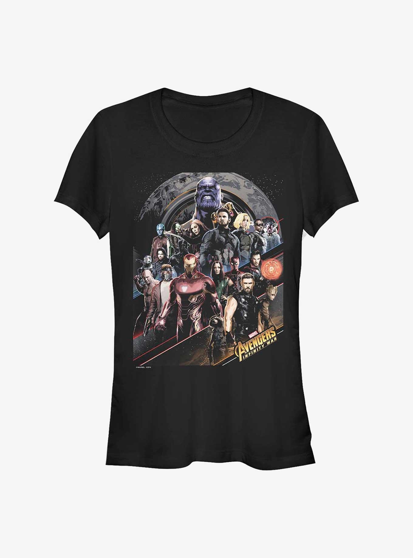 Marvel Avengers Infinity Poster Girls T-Shirt, BLACK, hi-res