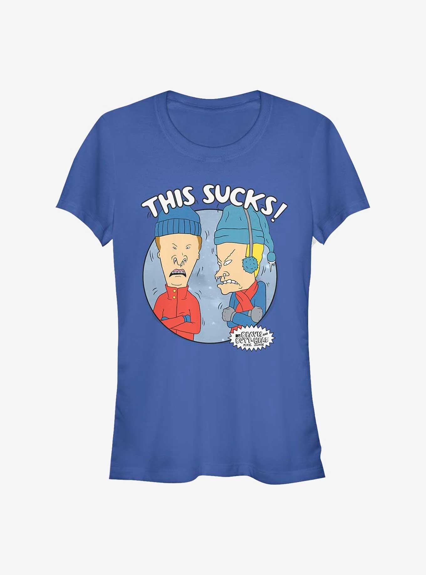 Beavis And Butt-Head Fuh Frozen Girls T-Shirt, ROYAL, hi-res