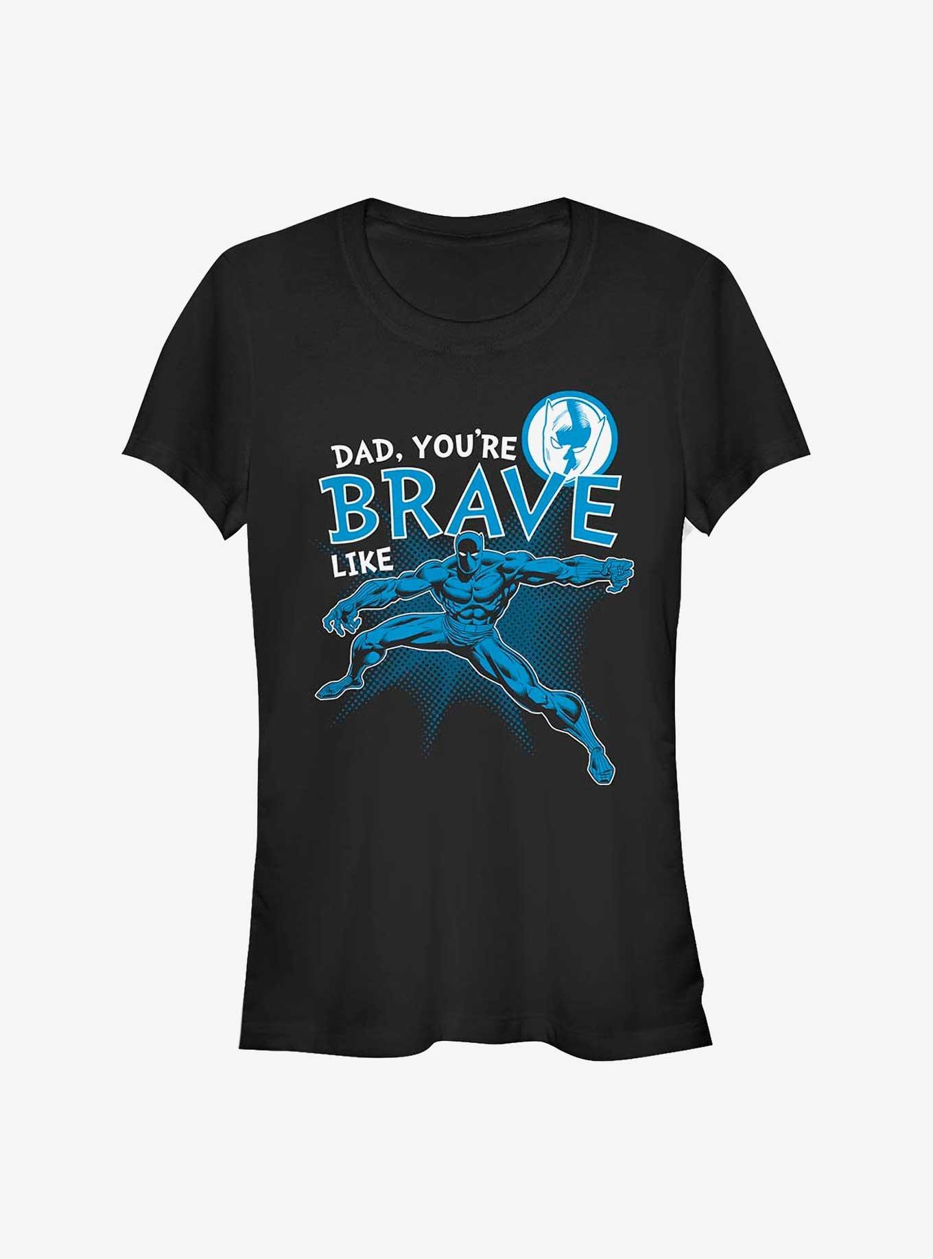 Marvel Black Panther Brave Like Dad Girls T-Shirt, BLACK, hi-res