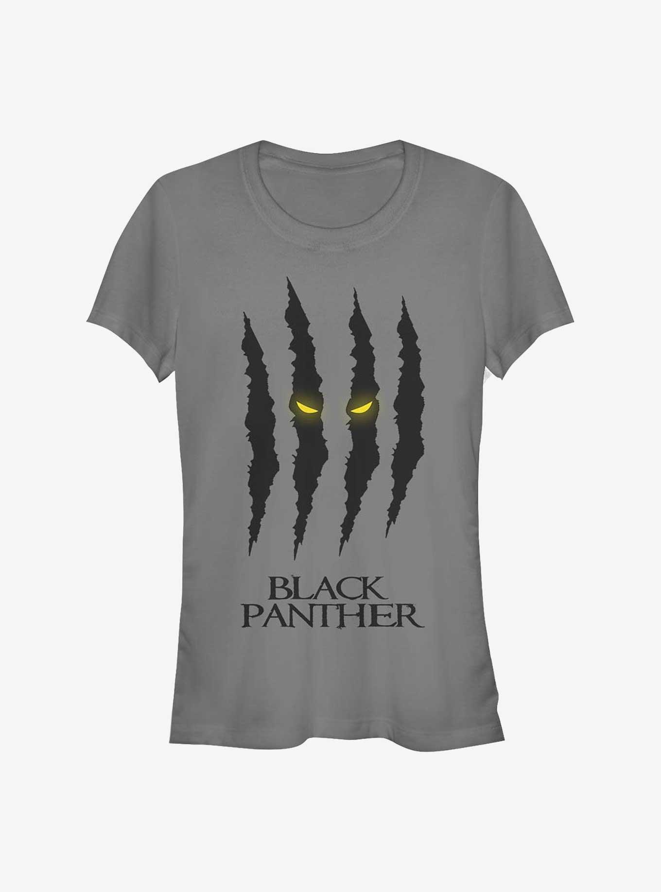 Marvel Black Panther Scratches Eyes Girls T-Shirt, CHARCOAL, hi-res