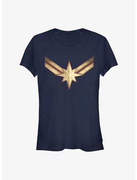 Plus Size Captain Marvel Marvel Costume Symbol Girls T-Shirt, , hi-res