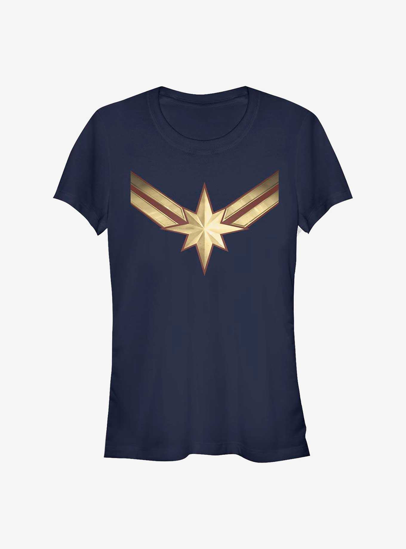 Captain Marvel Marvel Costume Symbol Girls T-Shirt, , hi-res
