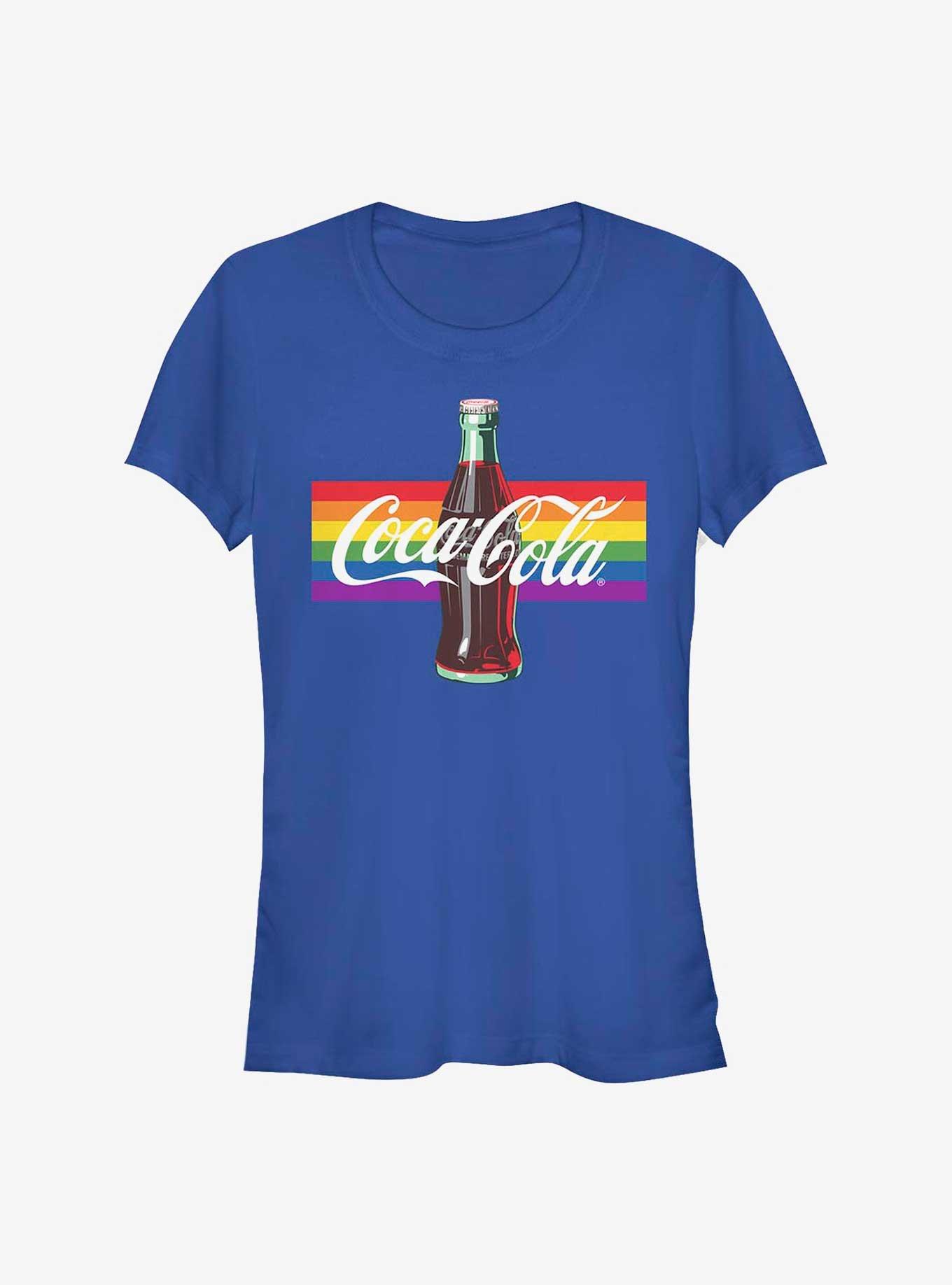 Coke Bottle Rainbow Logo Girls T-Shirt, , hi-res