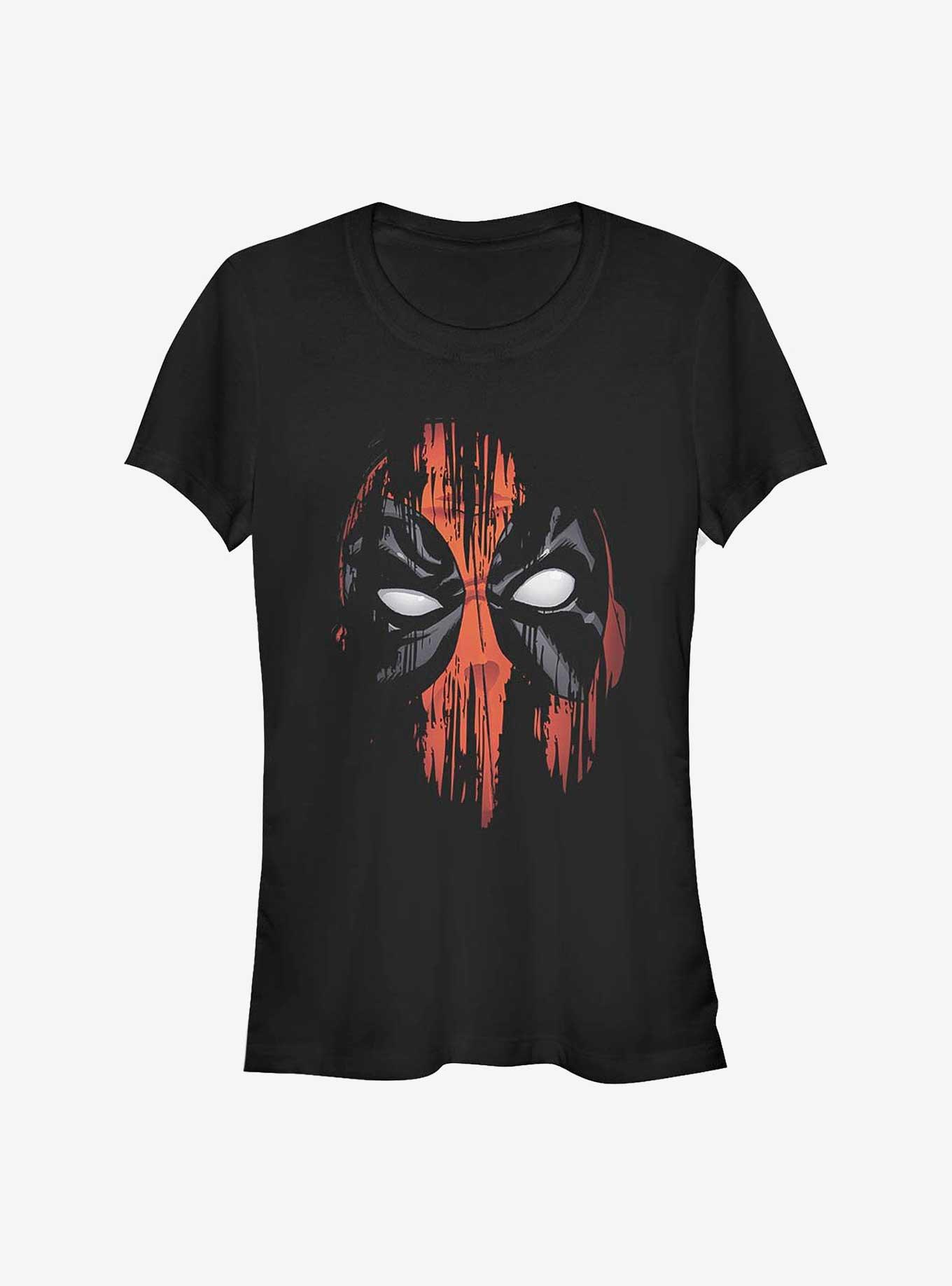 Marvel Deadpool Painted Face Girls T-Shirt, BLACK, hi-res