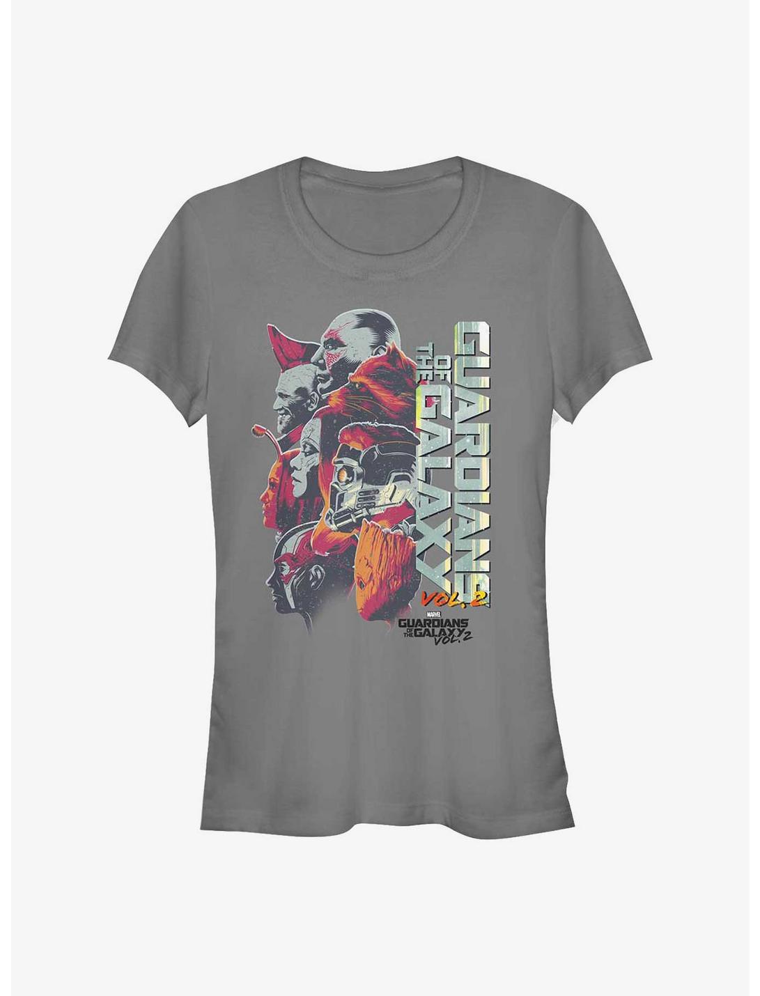 Marvel Guardians Of The Galaxy Cast Profiles Girls T-Shirt, CHARCOAL, hi-res