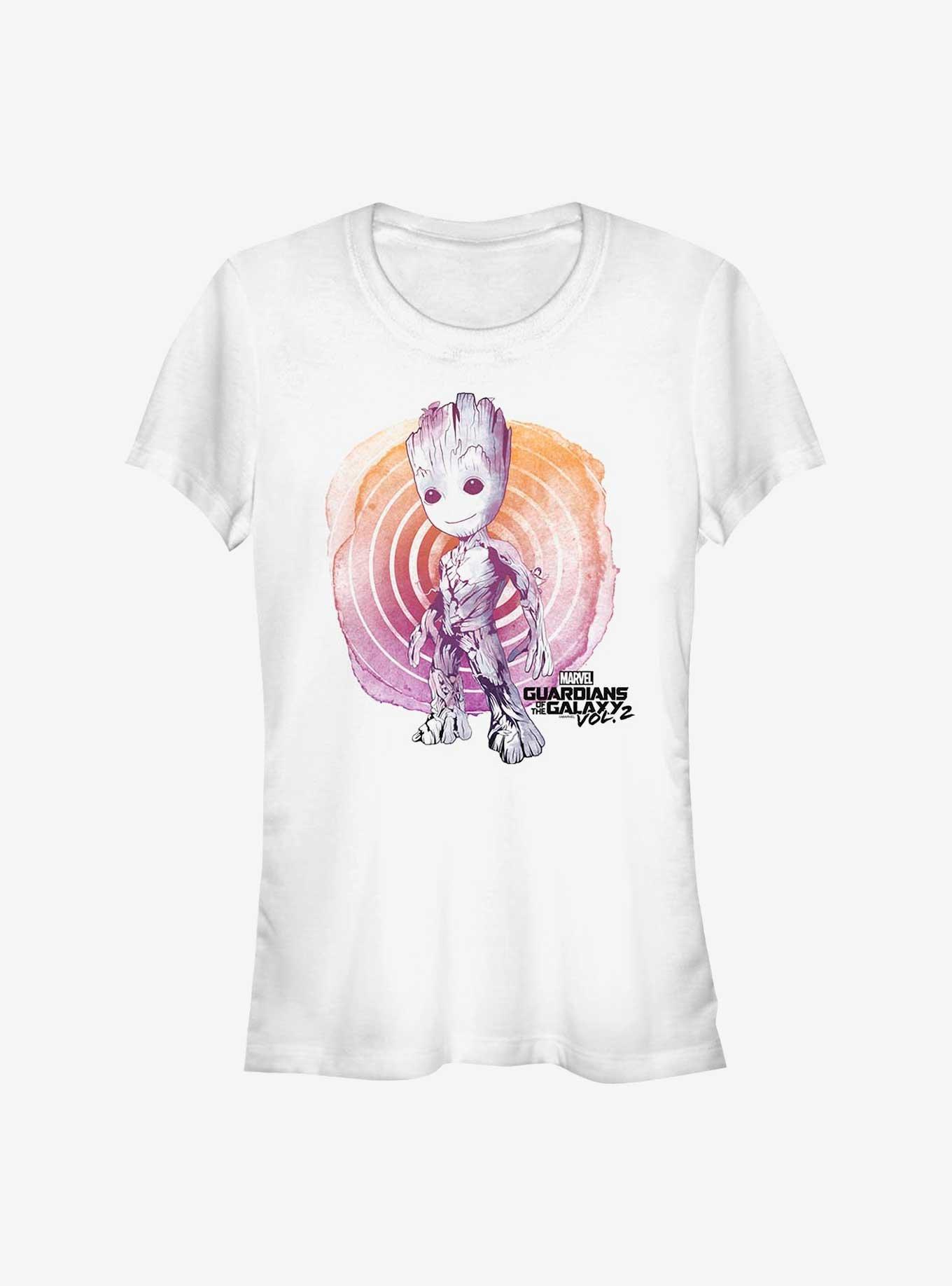 Marvel Guardians Of The Galaxy Groot Watercolor Girls T-Shirt, WHITE, hi-res