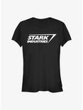 Marvel Iron Man Stark Logo Girls T-Shirt, BLACK, hi-res