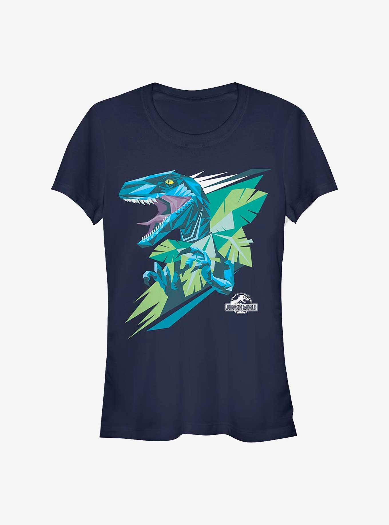 Plus Size Jurassic Park Blue Dino Girls T-Shirt, NAVY, hi-res