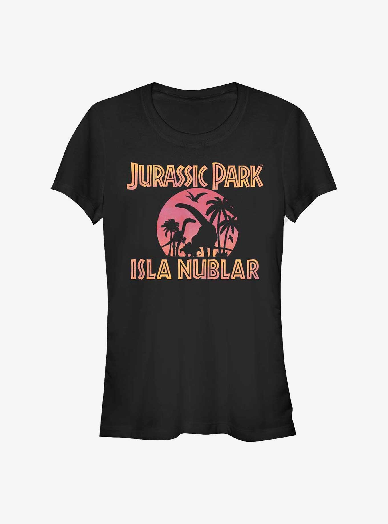 Jurassic Park Isla Nubar Silhouette Girls T-Shirt