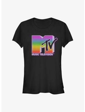 MTV Rainbow Static Girls T-Shirt, BLACK, hi-res