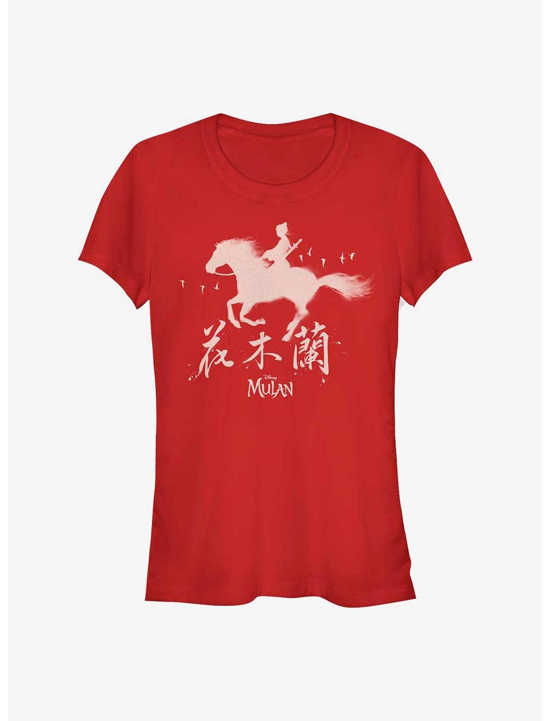 Disney Mulan Mulan Sihouette Girls T-Shirt, RED, hi-res