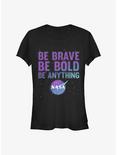 NASA Be Bold Girls T-Shirt, BLACK, hi-res