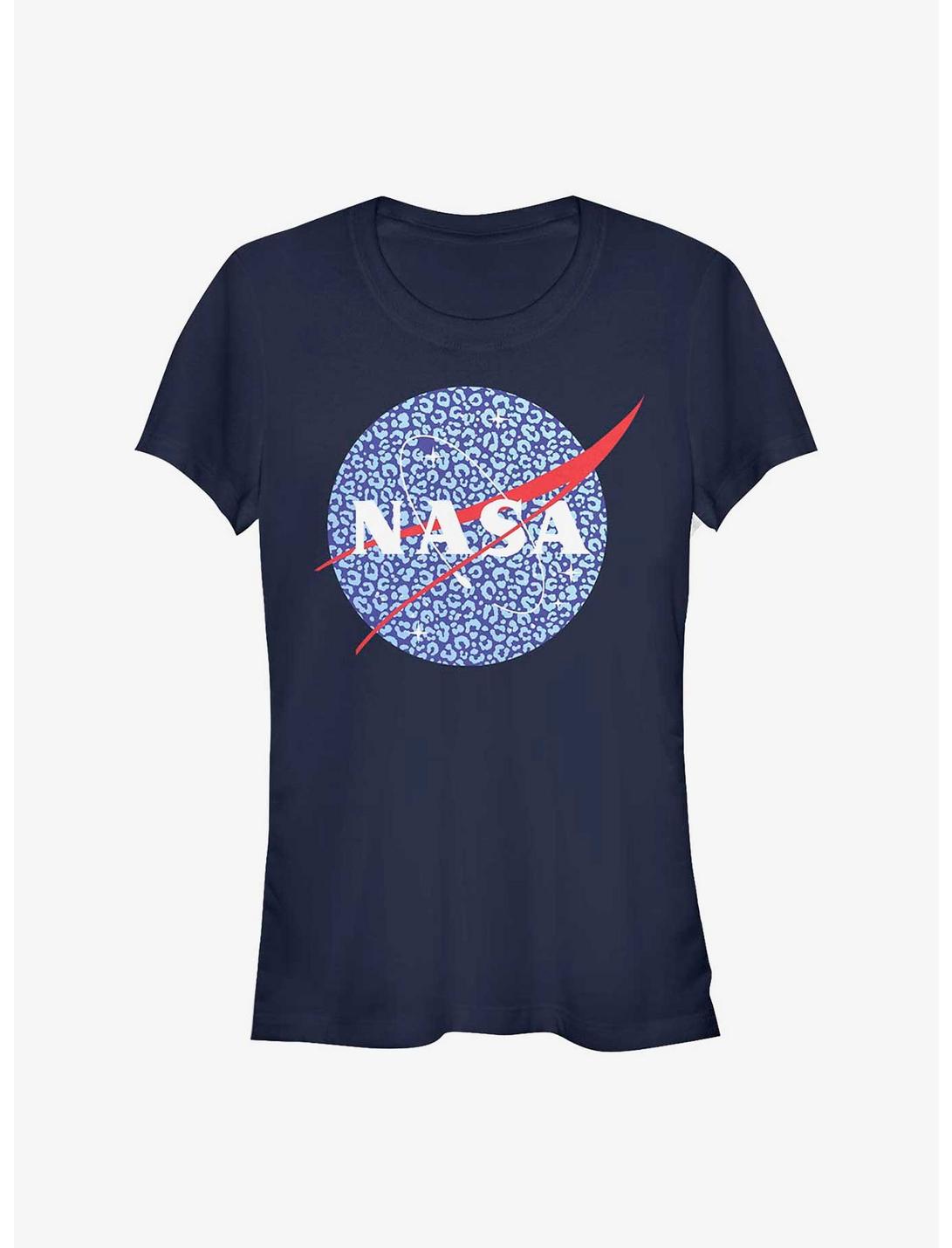 NASA Cheetah Logo Girls T-Shirt, NAVY, hi-res