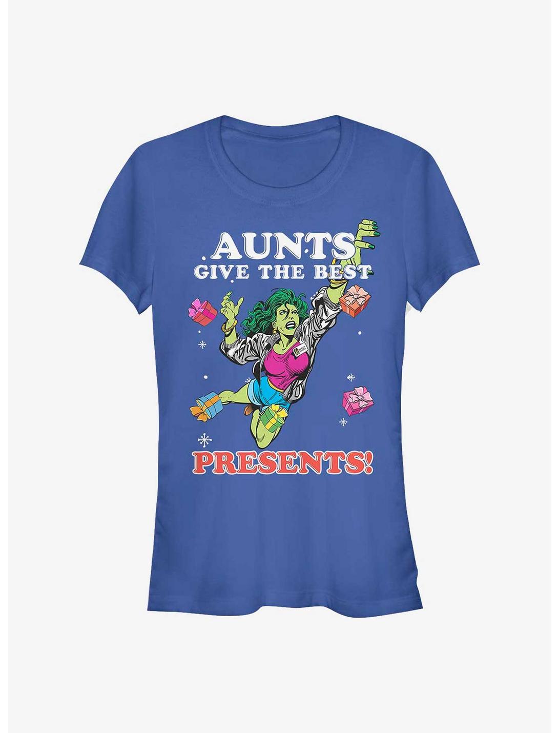 Marvel The Hulk Aunt Presents Girls T-Shirt, ROYAL, hi-res