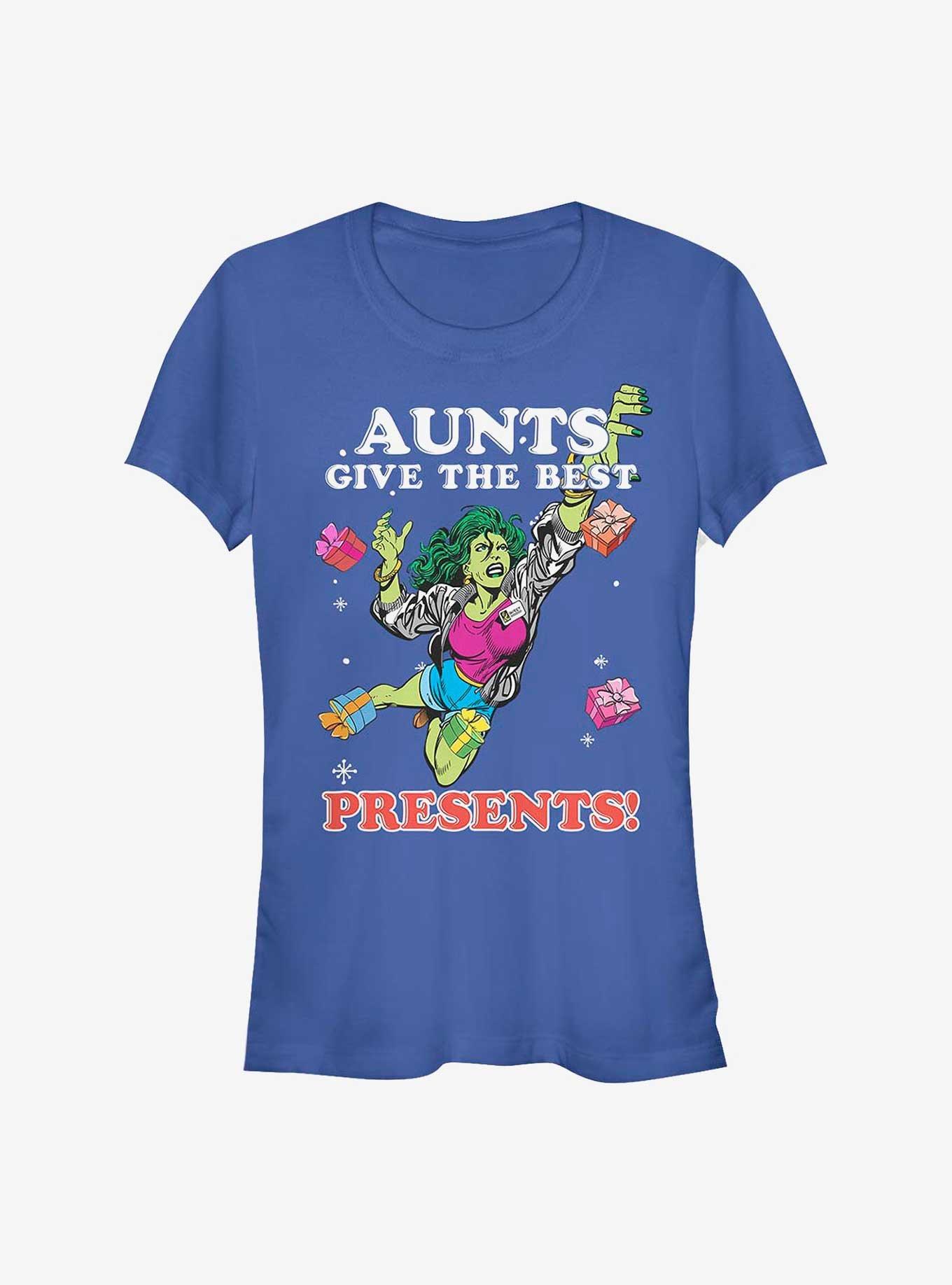 Marvel The Hulk Aunt Presents Girls T-Shirt, ROYAL, hi-res