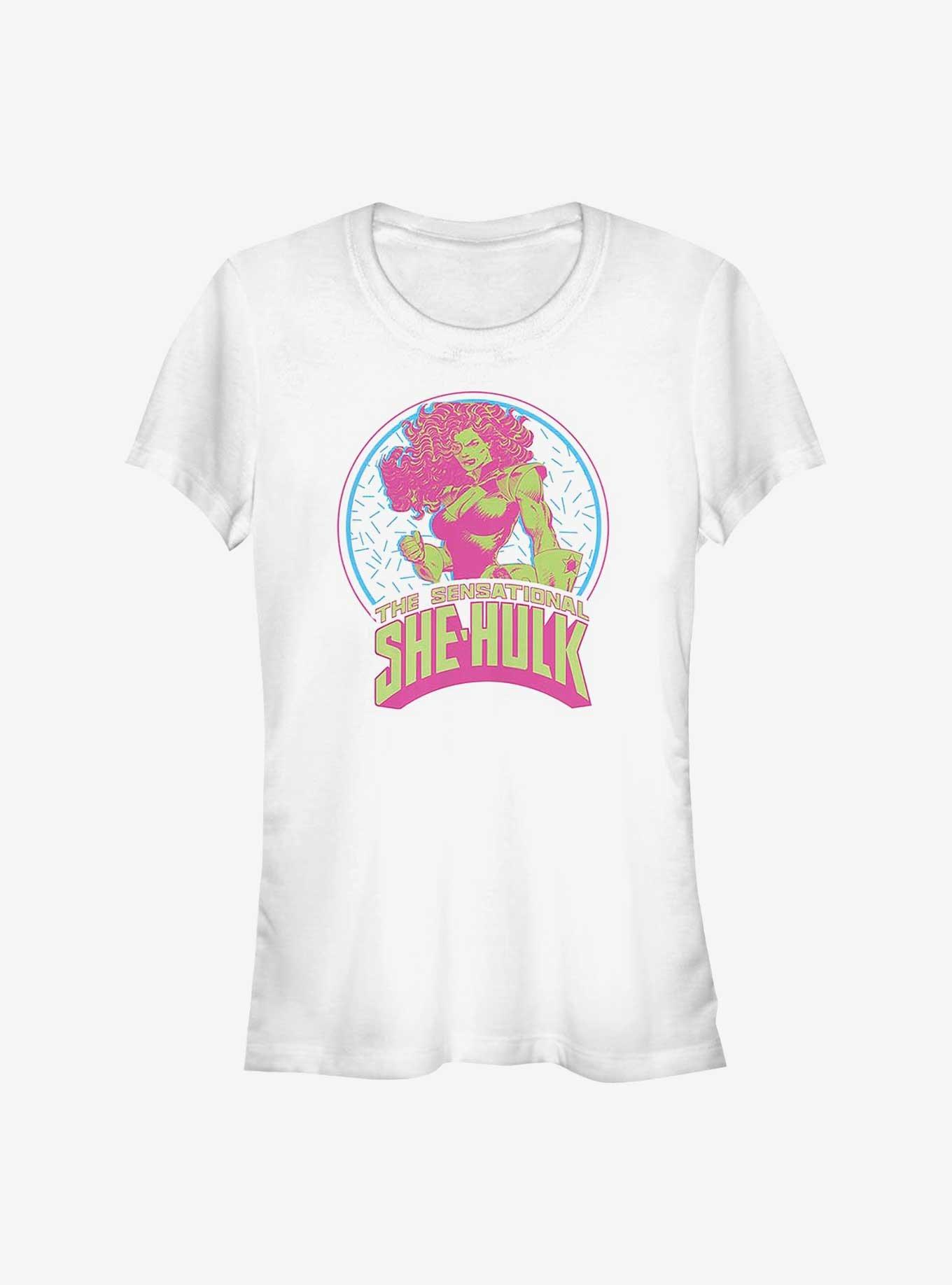 Marvel The Hulk Lime Hulk Girls T-Shirt, WHITE, hi-res